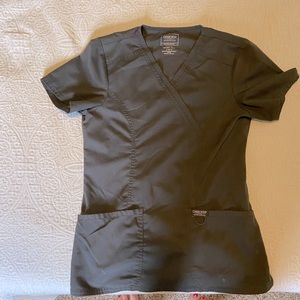 Pewter Grey Scrub Top